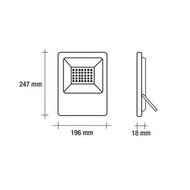 Vivida led floodlight 50w 4000k ip65 grey Vivida luce Lampade da esterno